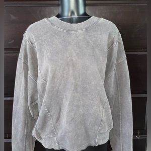 LYN BURCHES Gray Crewneck Sweatshirt | Size S